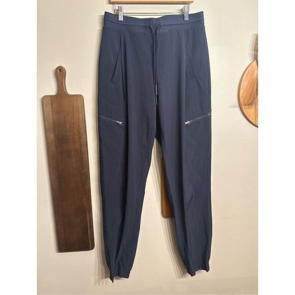 Athleta Blue Go Far Travel Venture Zip Pockets Jogger Pants Size 4T - Picture 2 of 7